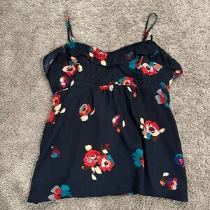 Blue floral American Eagle blouse/cami